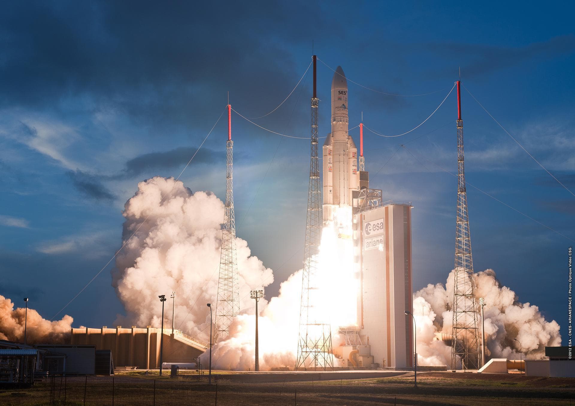Ariane 5 ECA on the pad