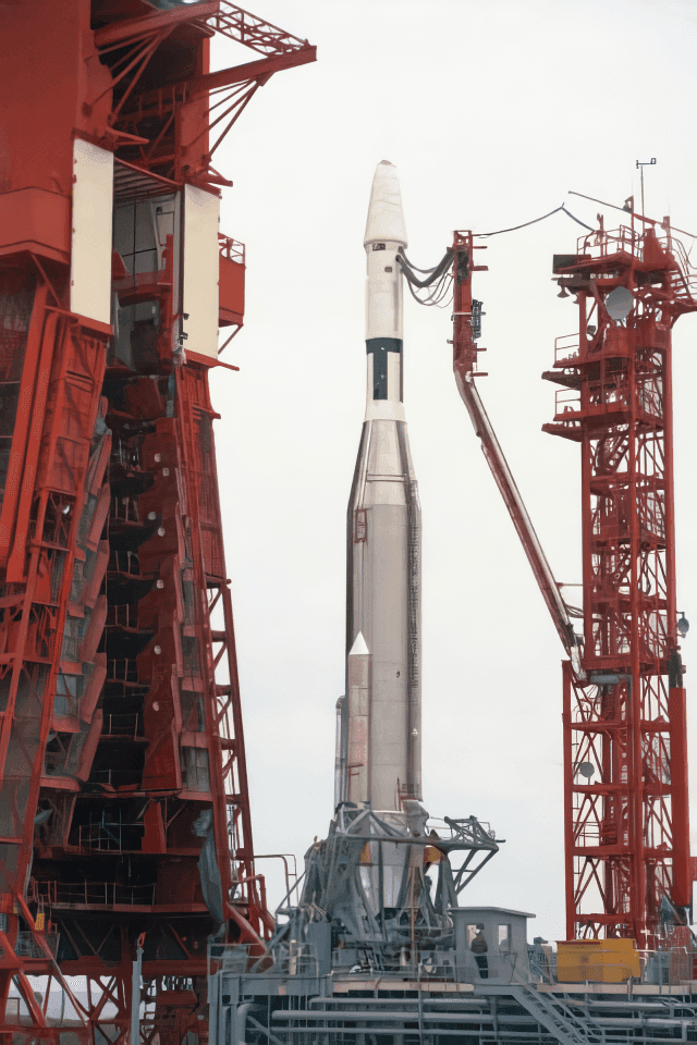 Atlas LV-3 Agena B on the pad