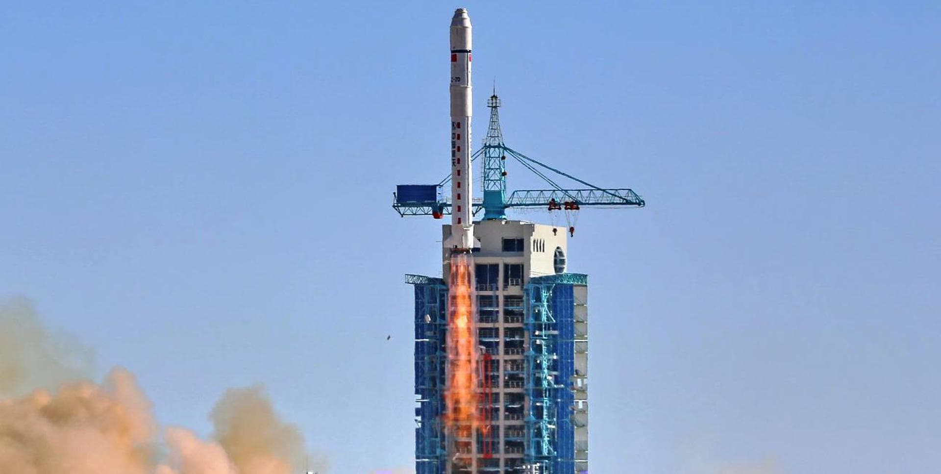 Long March 2D on the pad