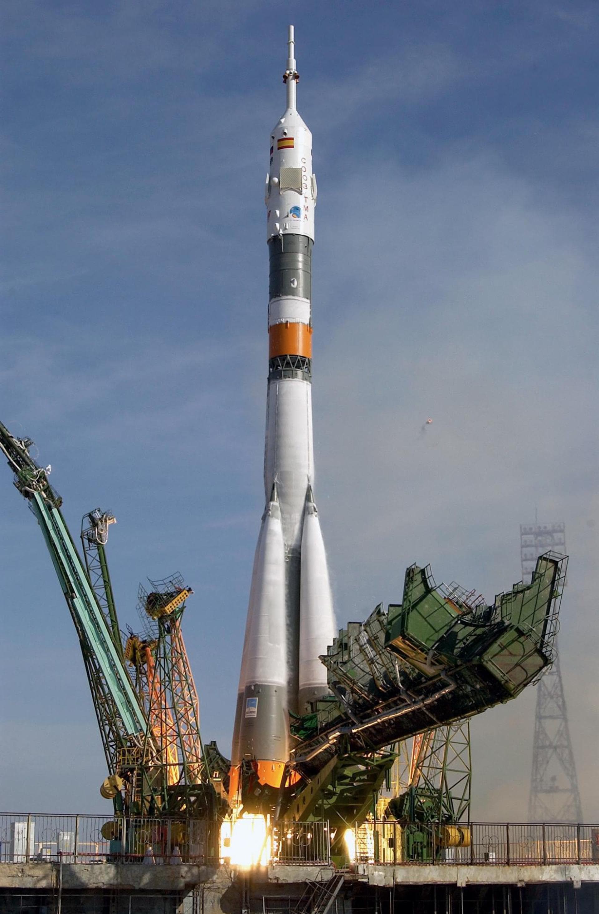 Soyuz U on the pad